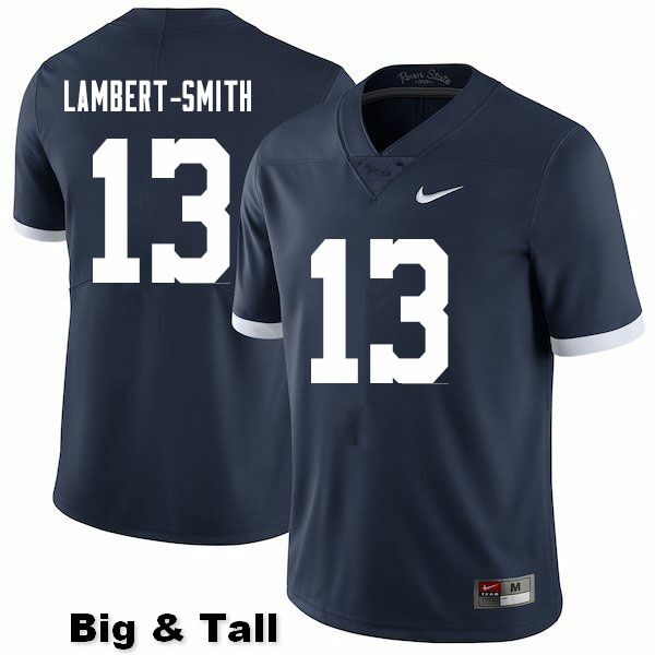 NCAA Nike Men's Penn State Nittany Lions KeAndre Lambert-Smith #13 College Football Authentic Throwback Big & Tall Navy Stitched Jersey QLR6098II